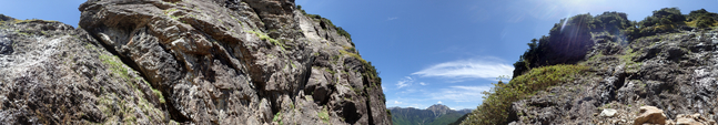 02錫杖岳のパノラマ写真